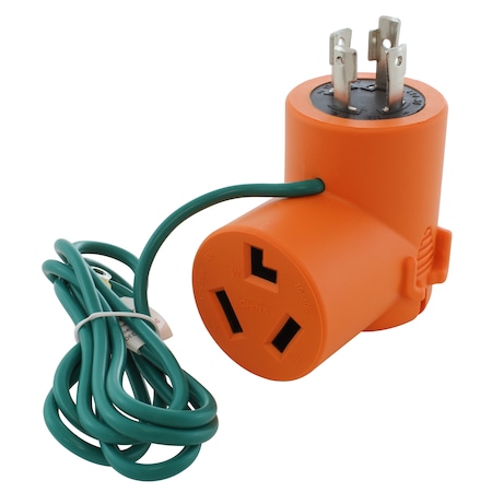 Ac Works Plug Adapter, 10-30R, L14-30P, 0 ft., Orange ADL14301030